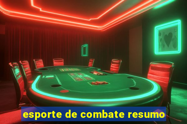 esporte de combate resumo